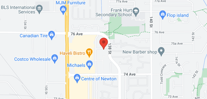 map of 414 13740 75A AVENUE